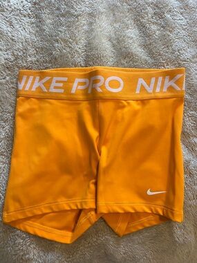 Nike Pro Bright Orange Compression Shorts